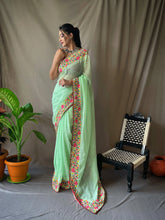 Pure Georgette All-over Sequence Work Saree